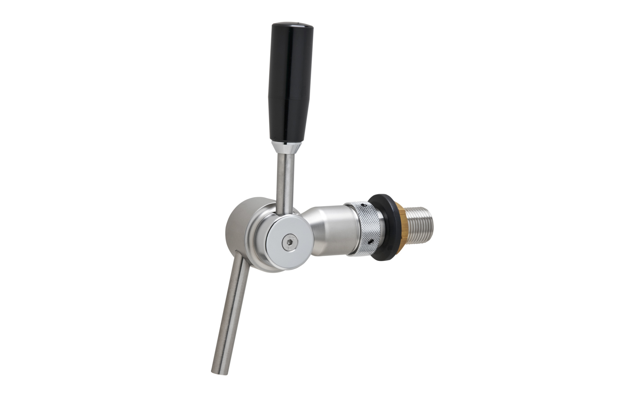 Beer tap, self closing beer faucet - with compensator, gold, 7 mm version 